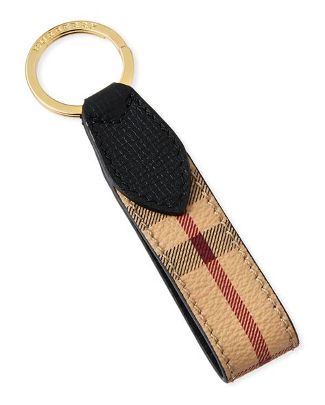 burberry keychain mens|burberry leather keychain.